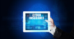cyber insurance displayed on a tablet